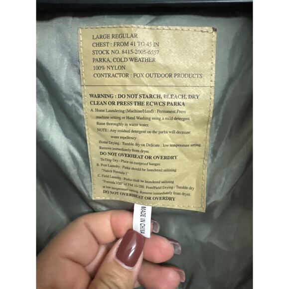 Camo Parka Cold Weather Field Jacket Mens Coat AT-DIGITAL Size Large - Picture 7 of 11